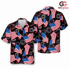 Patriotic USA Hawaiian Tee Unisex, Perfect Summer Fun For Independence Day