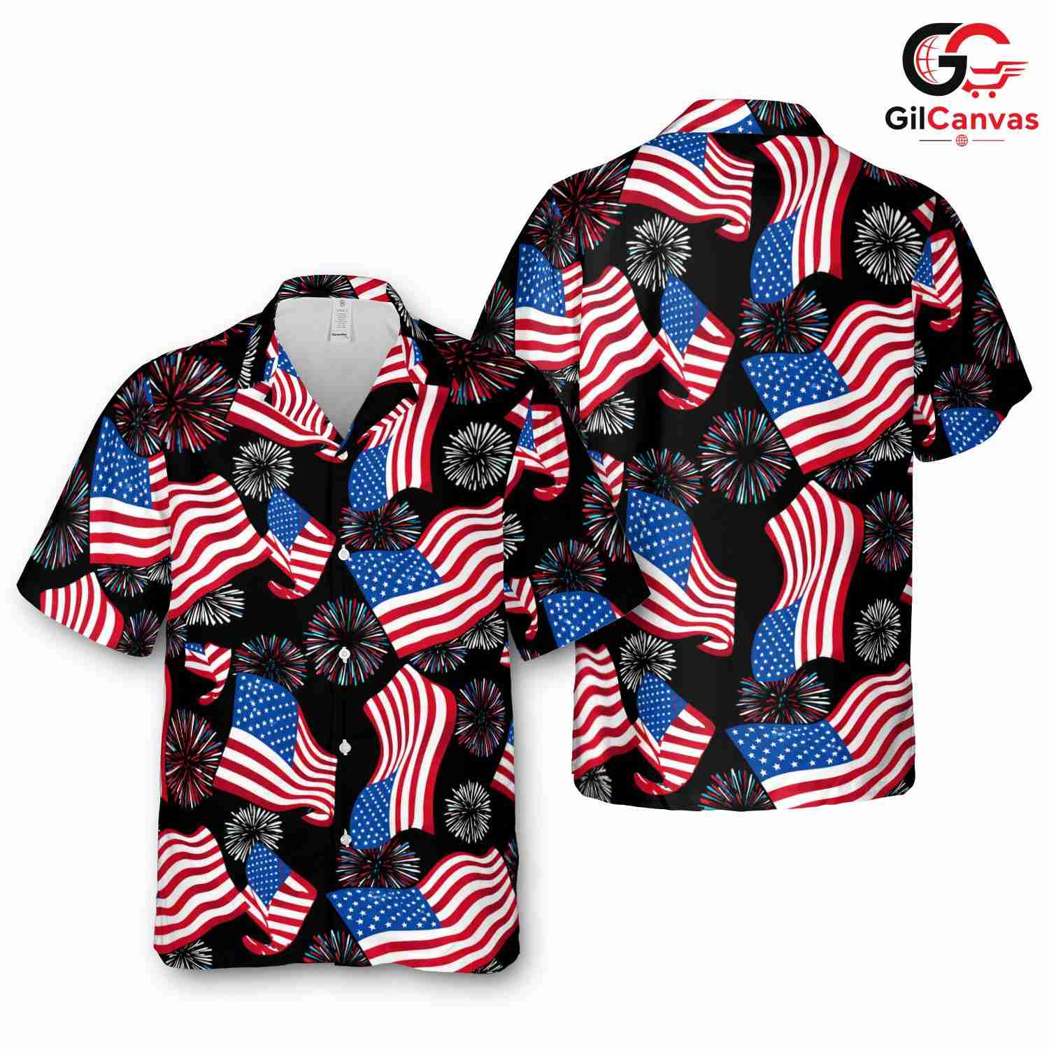 Patriotic USA Hawaiian Tee Unisex, Perfect Summer Fun For Independence Day