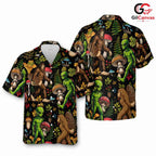 Psychedelic Bigfoot Alien Tee, Mens Nature Mushroom Summer Festival Apparel