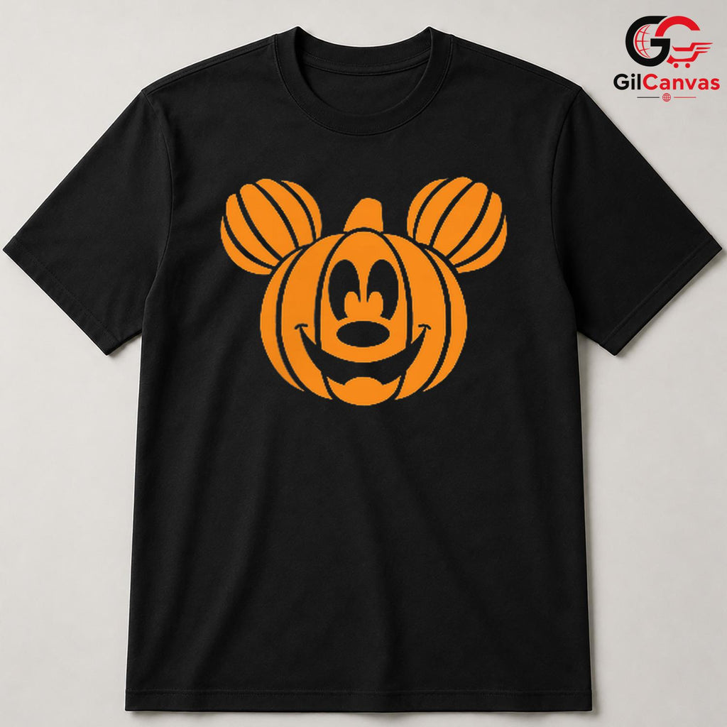 Pumpkin Cartoon Mouse Tee Shirt Unisex Fun Fall Celebration Gift For Kids