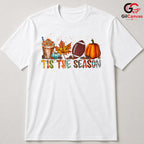 Pumpkin Football Fall Game Tee Unisex Thanksgiving Holiday Gift For Kids All