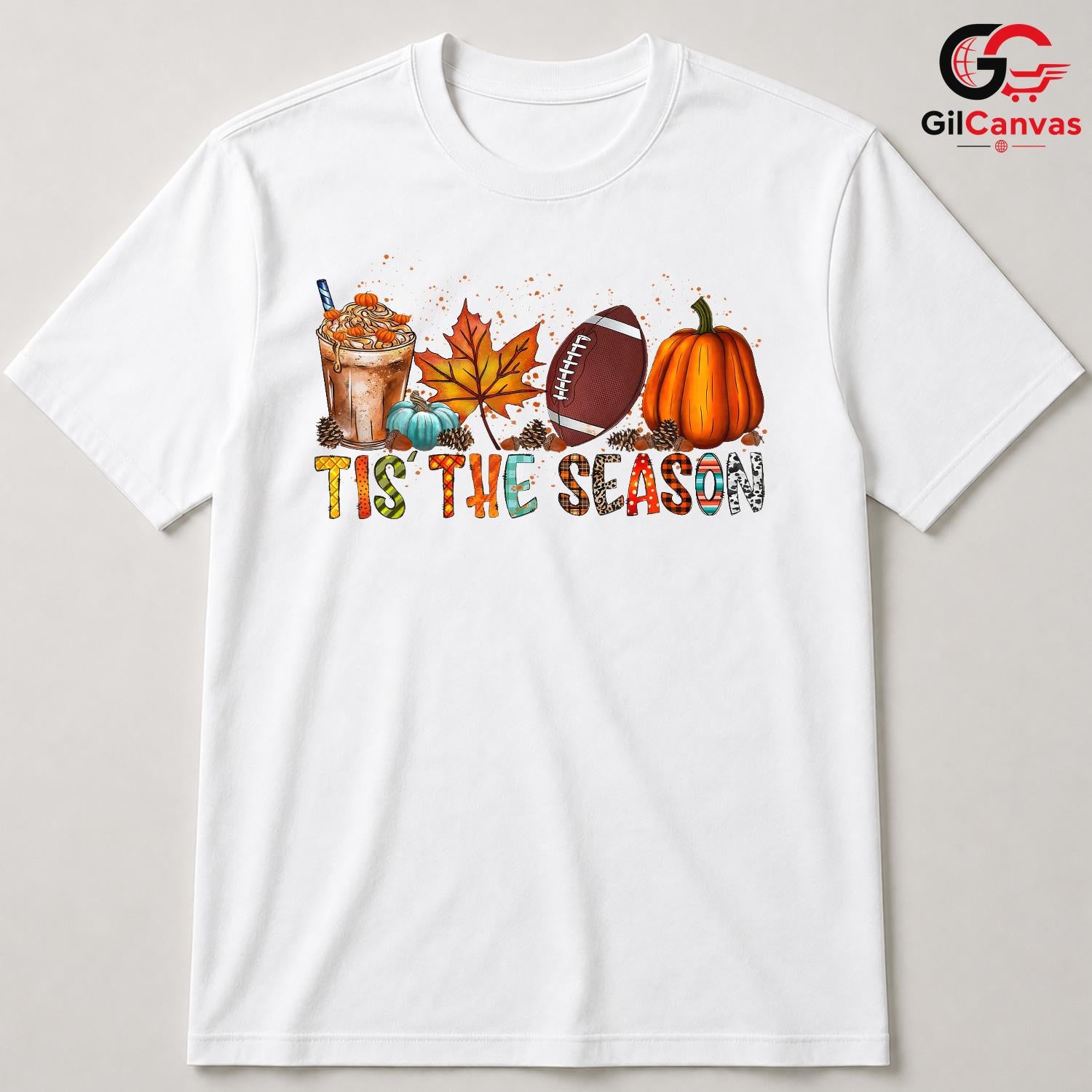 Pumpkin Football Fall Game Tee Unisex Thanksgiving Holiday Gift For Kids All