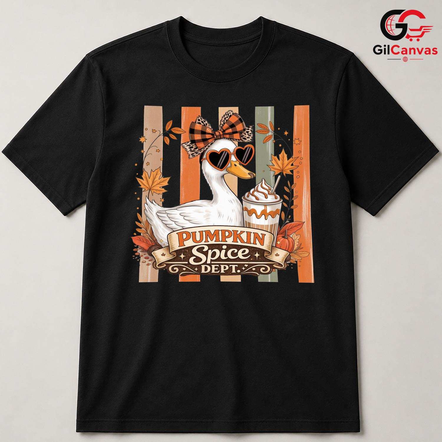 Pumpkin Spice Goose T-Shirt Unisex Cute Fall Lover Autumn Festival Gift Idea