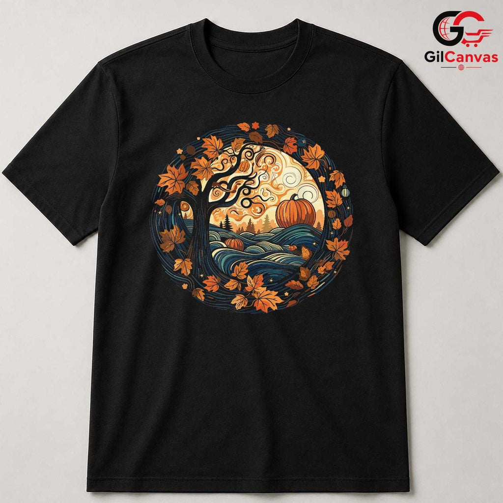 Pumpkin Tree Fall Themed Shirt Unisex Perfect Autumn Lover Gift For Adults