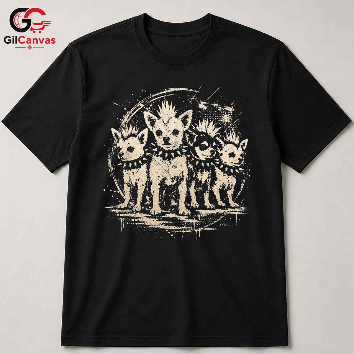 Punk Chihuahua Graphic T-Shirt Cute Animal Pet Lover Unisex Birthday Gift