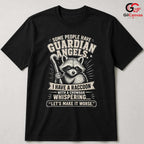Raccoon Guardian Angel Shirt Whispering Fun Novelty Graphic Unisex Apparel