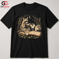 Reading Animals T-Shirt Unisex Book Lover Cute Raccoon Skunk Graphic Apparel
