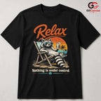 Relaxing Summer Raccoon T-Shirt Beach Vacation Graphic Unisex Casual Apparel