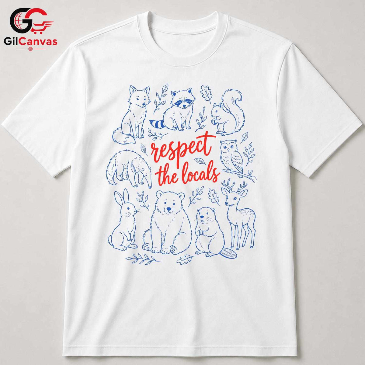 Respect Locals Wildlife Tee Eco Friendly Cute Animal Graphic Unisex Apparel