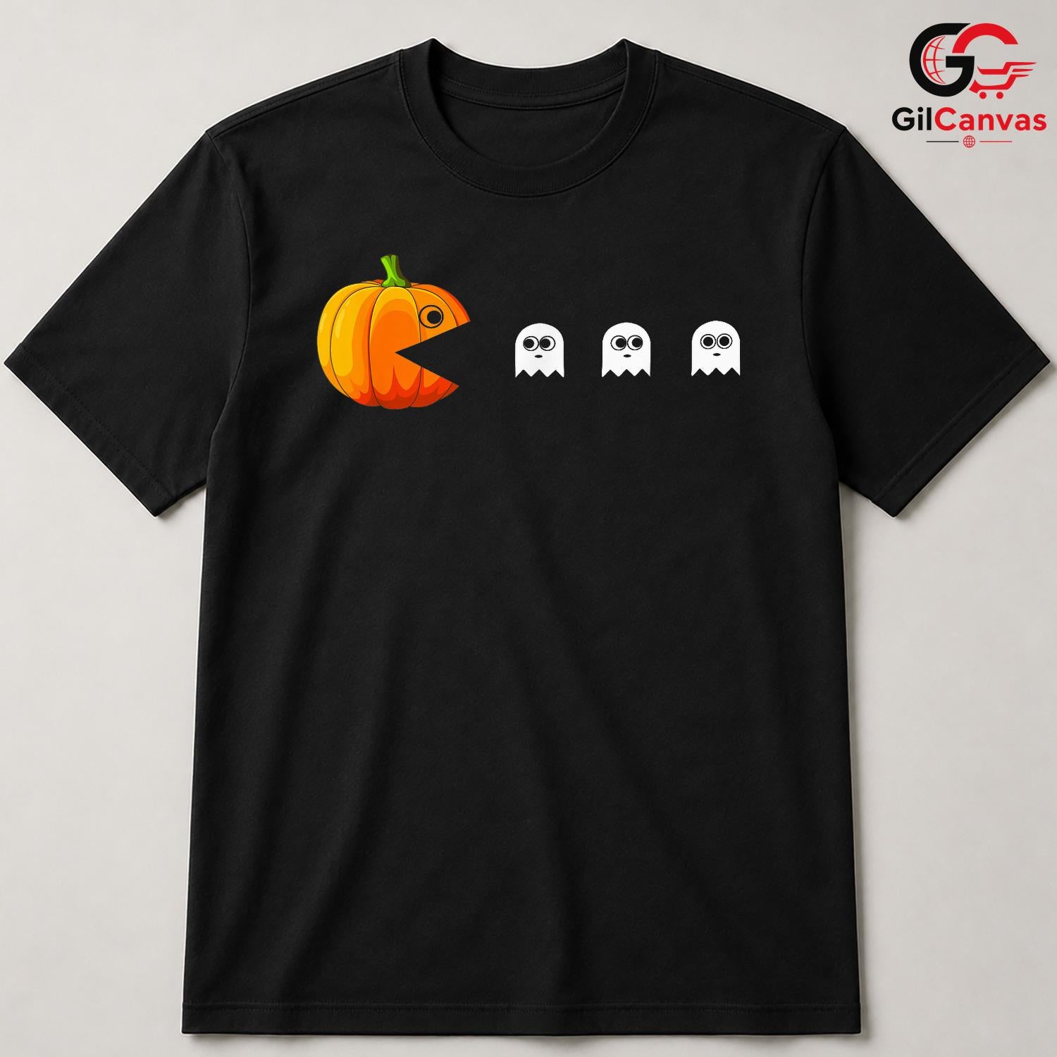 Retro Arcade Maze Ghost Tee Shirt Unisex Funny Spooky Gamer Party Costume