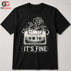 Retro Cassette Music T-Shirt Men Women Casual Vintage Design Fun Gift Apparel