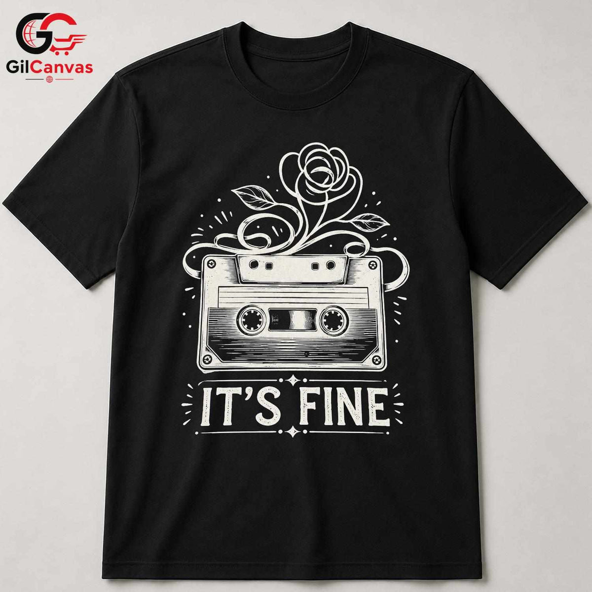 Retro Cassette Music T-Shirt Men Women Casual Vintage Design Fun Gift Apparel