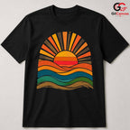 Retro Summer Sunset Graphic T-Shirt Beach Vacation Unisex Casual Apparel Tee