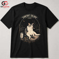 Retro Vintage Cool Cat T-Shirt Unisex Casual Wear Feline Lover Graphic Apparel Tee