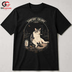 Retro Vintage Cool Cat T-Shirt Unisex Casual Wear Feline Lover Graphic Apparel Tee
