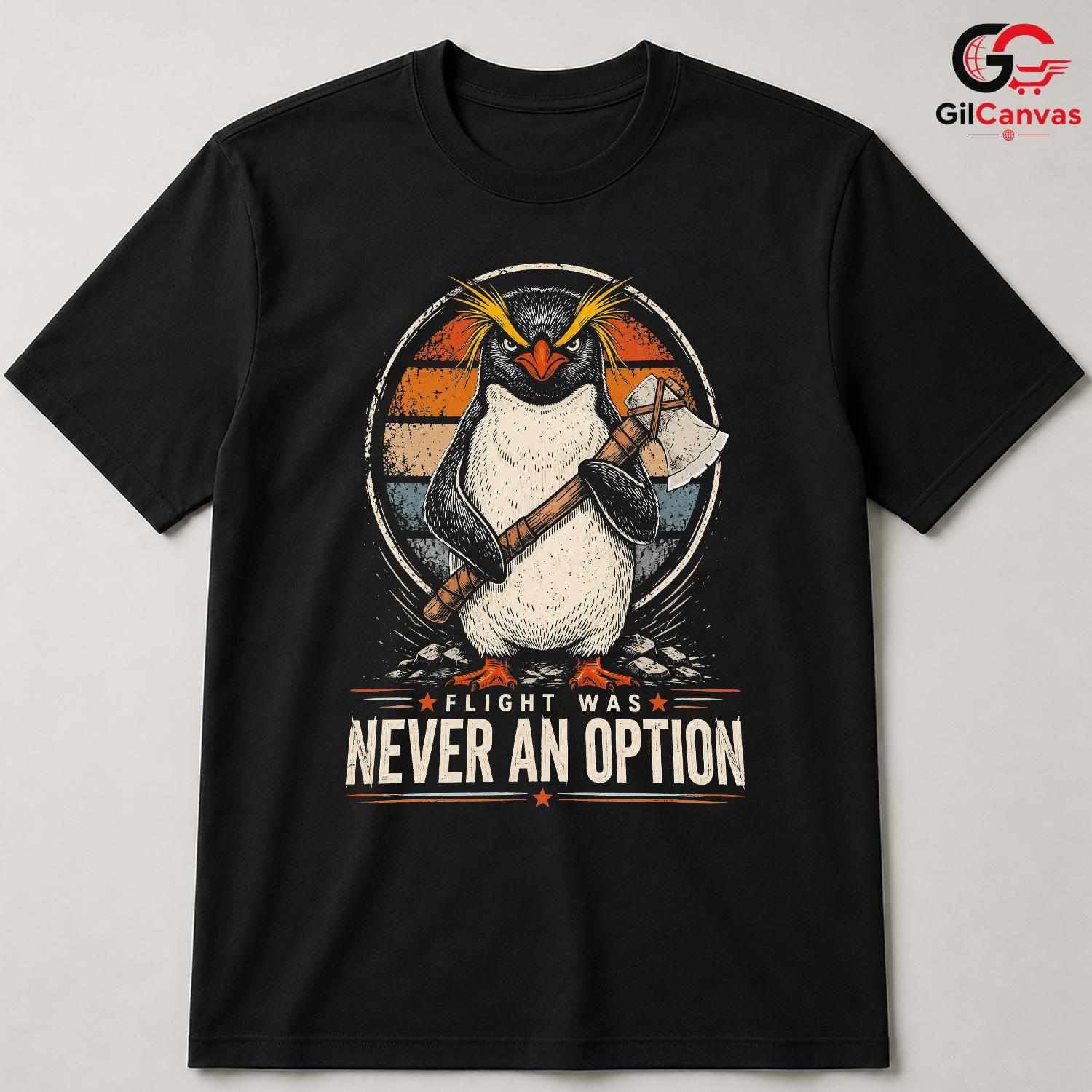 Rockhopper Penguin Axe T-Shirt Funny Vintage Quote Unisex Graphic Apparel Tee