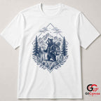 Rustic Bear Hiking Adventure T-Shirt Mountain Forest Art Unisex Graphic Apparel