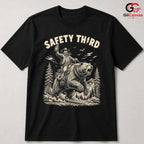 Safety Third Bear T-Shirt Cowboy Outdoor Enthusiast Adventure Graphic Unisex