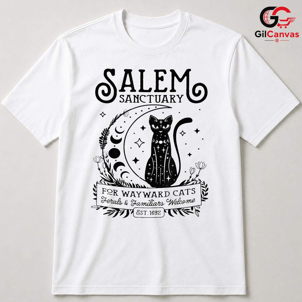 Salem Wayward Cats Halloween T-Shirt Unisex Mystical Witchy Gift For Lovers