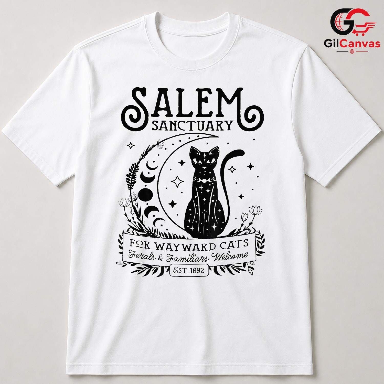Salem Wayward Cats Halloween T-Shirt Unisex Mystical Witchy Gift For Lovers