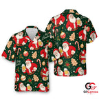 Santa Claus Tee Hawaiian Shirt Christmas Party Ideal Men Fun Holiday Wear