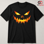Scary Jack O Lantern Face T-Shirt Unisex Spooky Fall Costume Gift For Adults