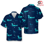 Sea Serpent Tropical Style Shirt, Premium Mens Beachwear For Summer Vacations