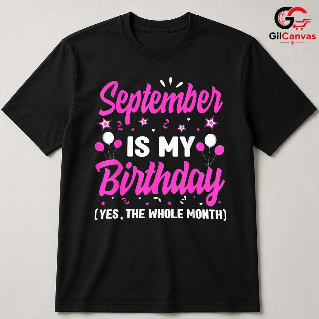 September Birthday Fall T-Shirt Unisex Fun Celebration Gift Idea For Youth Kids