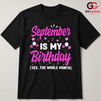 September Birthday Fall T-Shirt Unisex Fun Celebration Gift Idea For Youth Kids