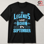 September Birthday Legend T-Shirt Unisex Cool Celebration Gift For Men Women