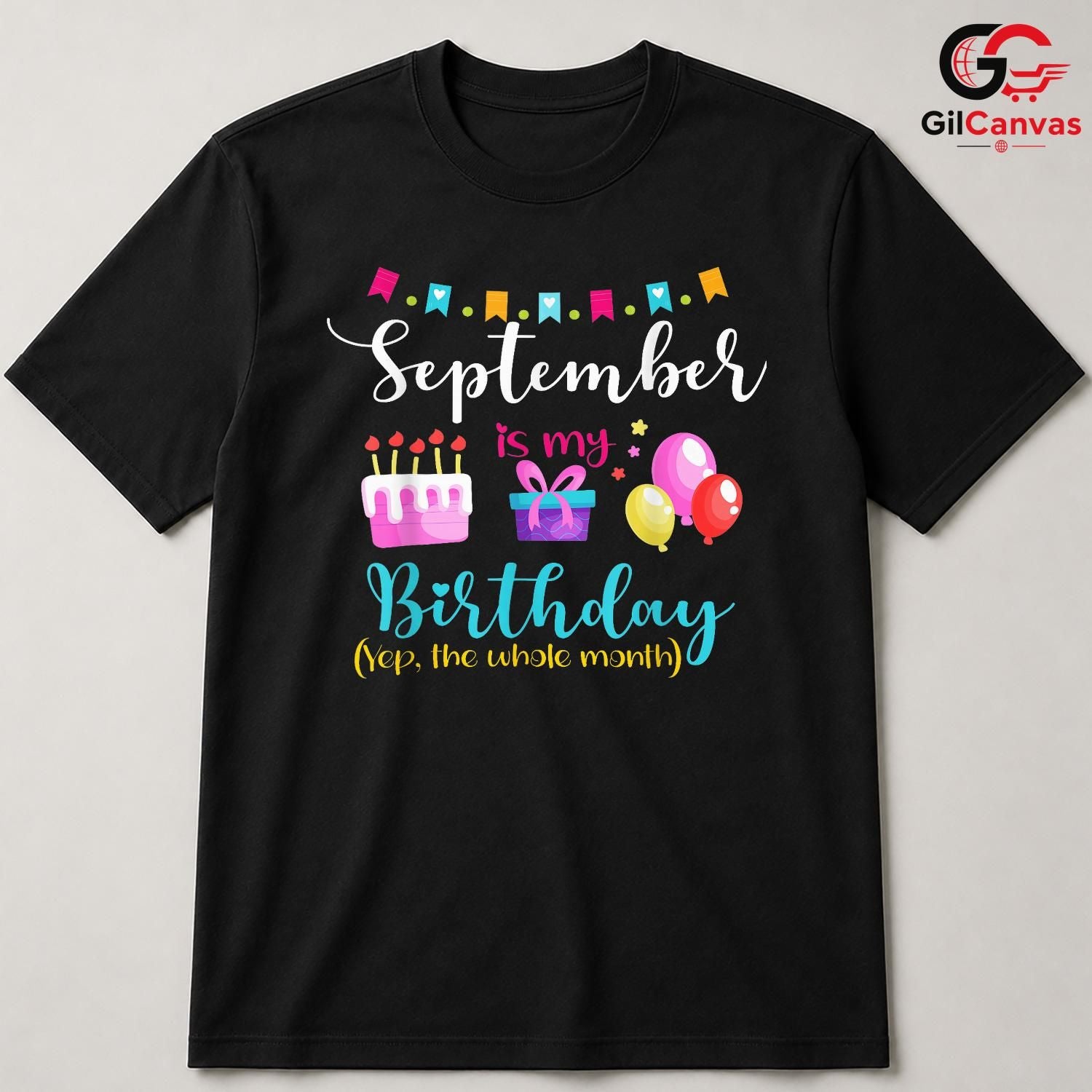 September Birthday Party Shirt Unisex Fun Celebration Gift Idea For Kids Youth