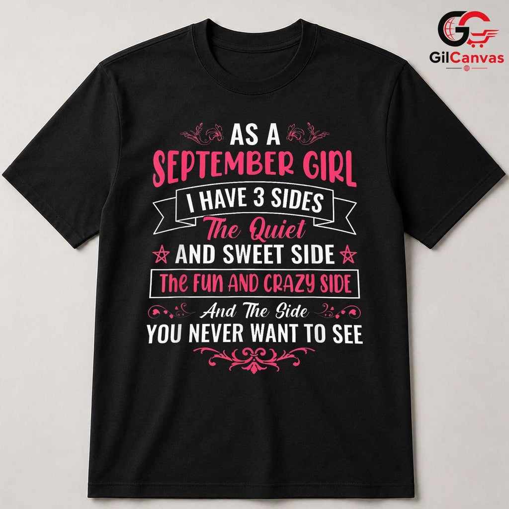 September Girl Crazy Tee Shirt Unisex Fun Birthday Celebration Gift For Women