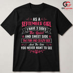 September Girl Crazy Tee Shirt Unisex Fun Birthday Celebration Gift For Women
