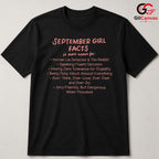 September Girl Facts Tee Shirt Unisex Perfect Birthday Celebration Gift For Her