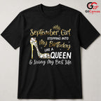 September Girl Glamorous T-Shirt Unisex Sparkling Zodiac Birthday Gift For Her