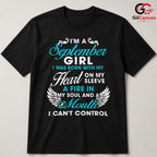 September Girl Heart Tee Shirt Unisex Fun Birthday Celebration Gift For Women