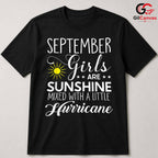 September Girl Sunshine Shirt Unisex Hurricane Funny Birthday Gift For Women