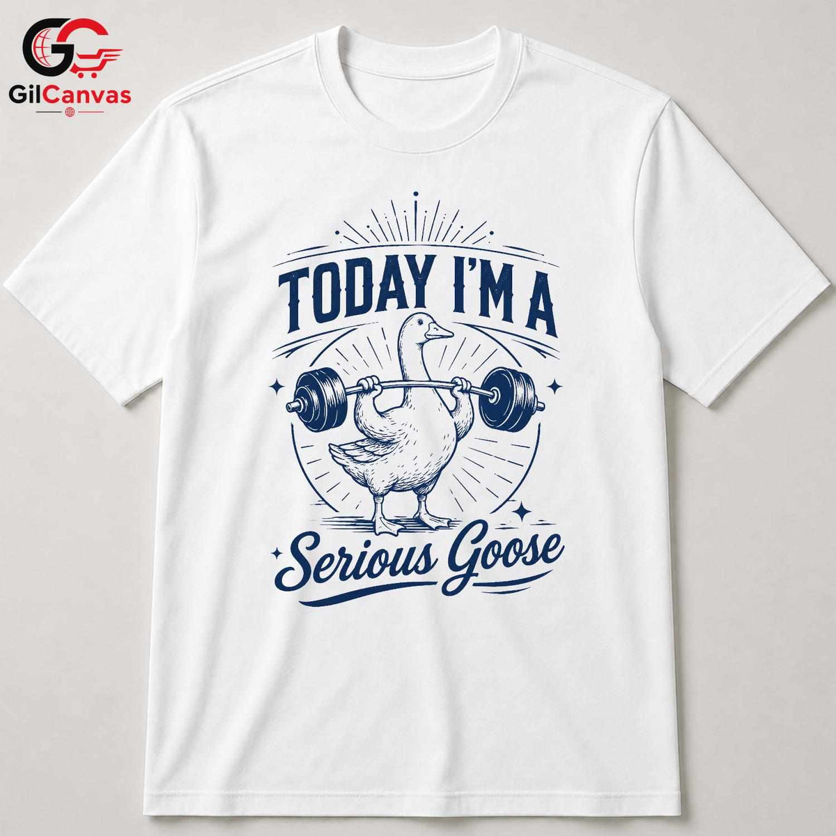 Serious Goose Gym T-Shirt Unisex Fitness Enthusiast Funny Gag Gift Graphic Shirt