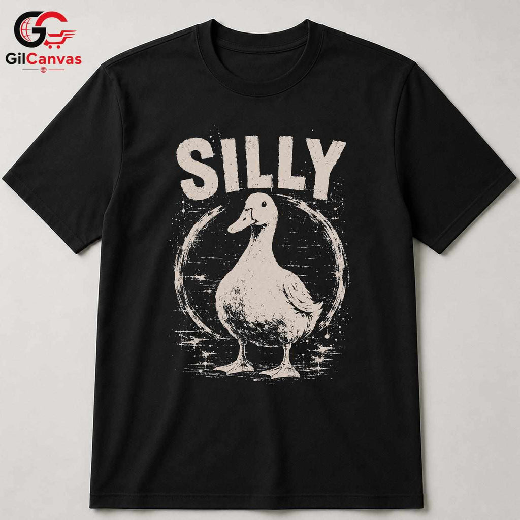 Silly Duck Quote T-Shirt Funny Humor Gift For Kids Unisex Fun Graphic Shirt