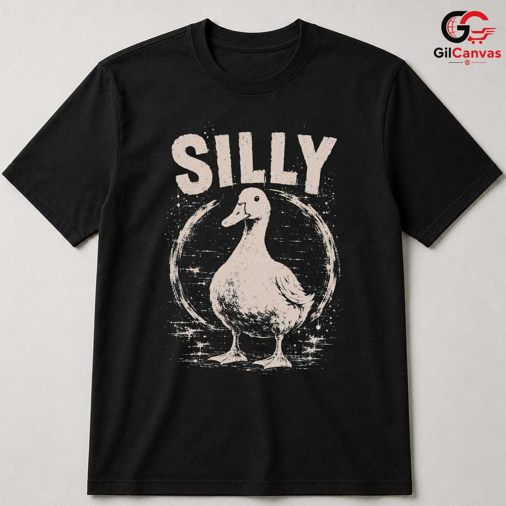 Silly Duck Quote T-Shirt Funny Humor Gift For Kids Unisex Fun Graphic Shirt