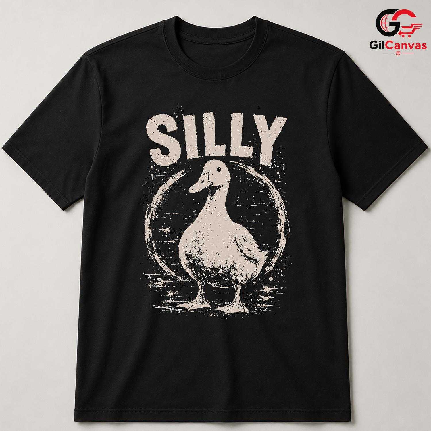 Silly Duck Quote T-Shirt Funny Humor Gift For Kids Unisex Fun Graphic Shirt