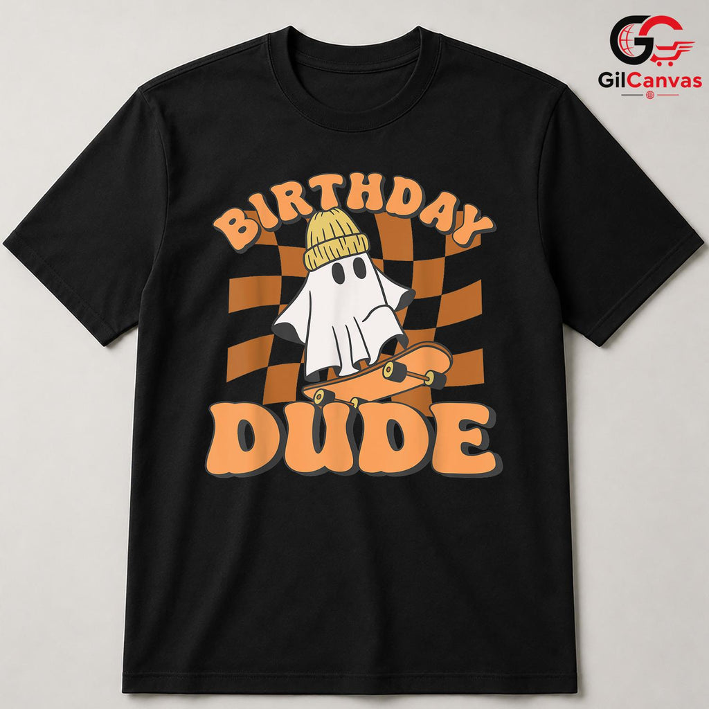Skateboard Ghost Dude Tee Shirt Unisex Fun Birthday Gift Idea For Kids Teens