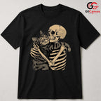 Skeleton Cat Lover Halloween T-Shirt Unisex Funny Spooky Gift For Pet Owners