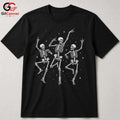 Skeleton Dance T-Shirt Halloween Party Wear Fun Casual Gift For Men Women Tee