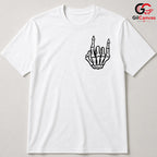 Skeleton Hand Rock On Tee Shirt Unisex Awesome Music Lover Gift Idea Teens