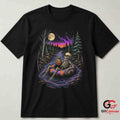 Skeleton Pineapple Float T-Shirt Spooky River Halloween Unisex Graphic Apparel