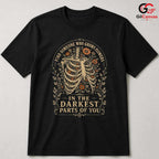 Skeleton Ribcage Floral T-Shirt Gothic Anatomy Graphic Unisex Casual Apparel