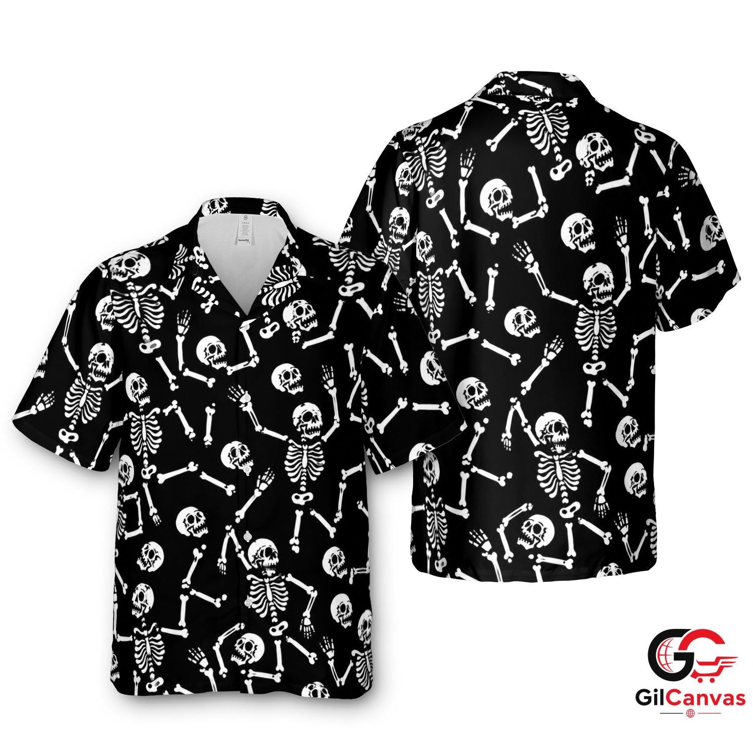 Skeleton Skull Hawaiian Shirt For Halloween Unisex Perfect Parties Apparel