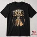 Somebodys Feral Aunt Raccoon T-Shirt Sassy Leopard Print Unisex Graphic Apparel