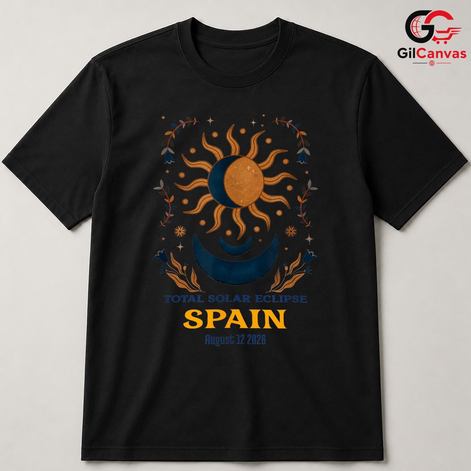 Spain Solar Eclipse T-Shirt Unisex Astronomy Lover Event Gift Space Fans